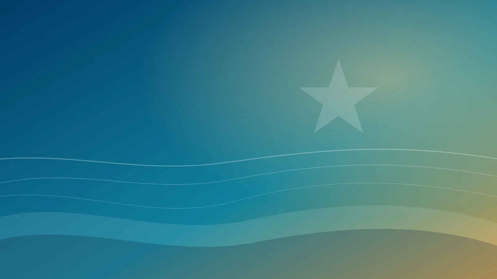Illustrazione decorativa con una stella stilizzata sui toni del blu e dell’oro del brand