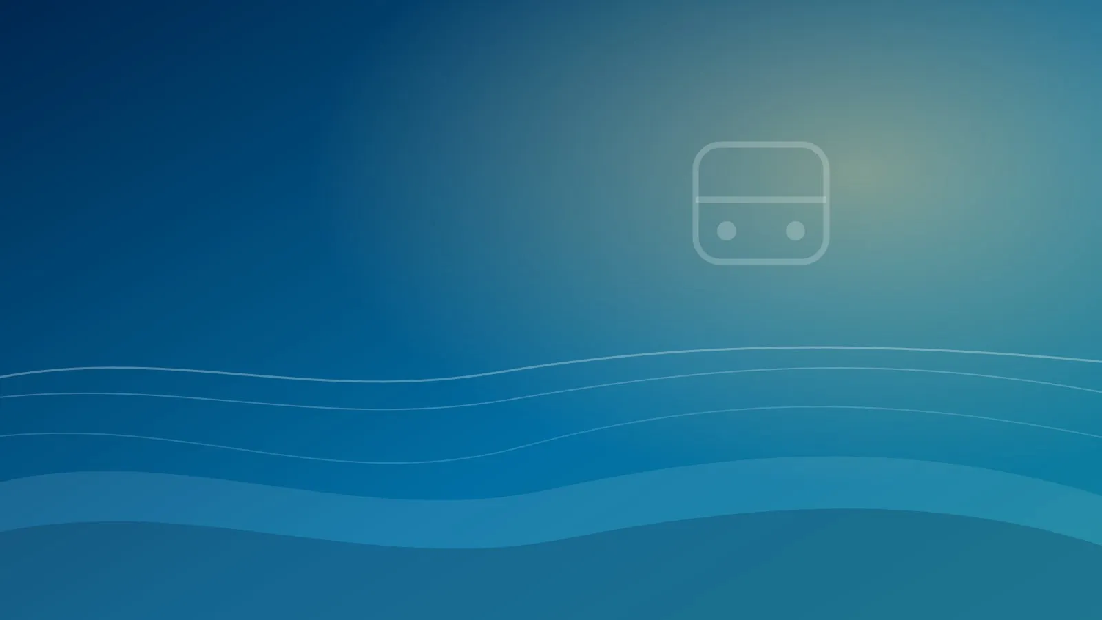 Illustrazione stilizzata di un treno regionale sui toni del blu del brand